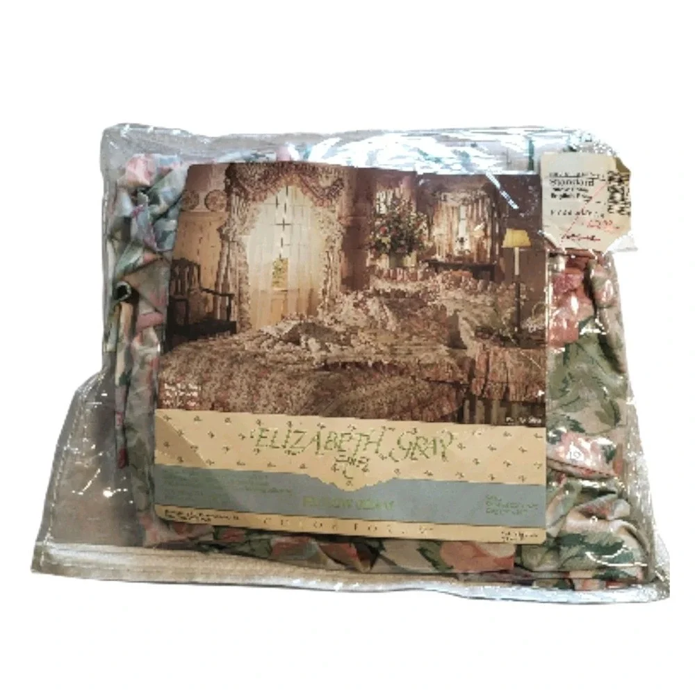 New Vintage Croscill English Rose Ruffle Pillow‎ Sham Standard Elizabeth Gray